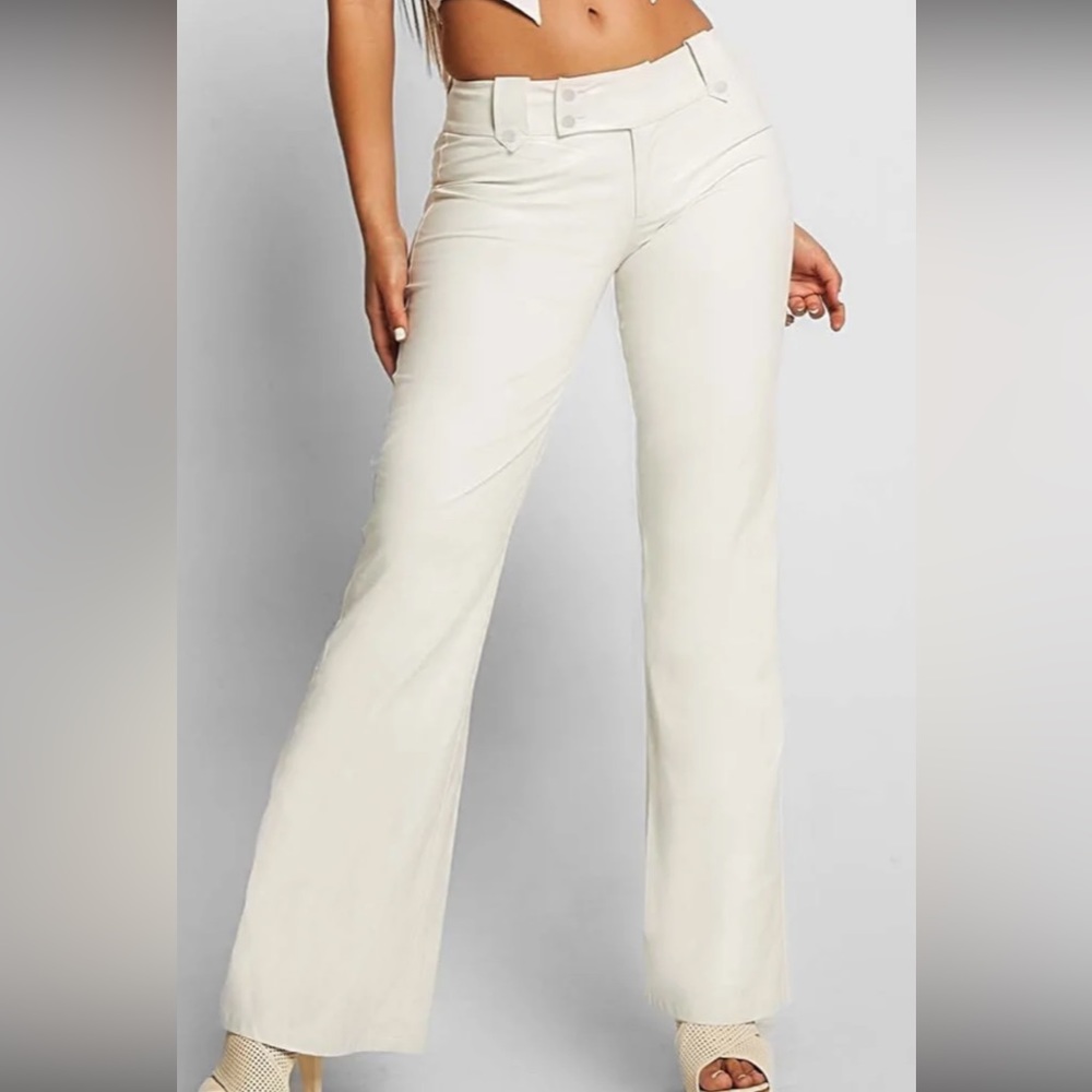 White Tiger Mist faux leather pants size M